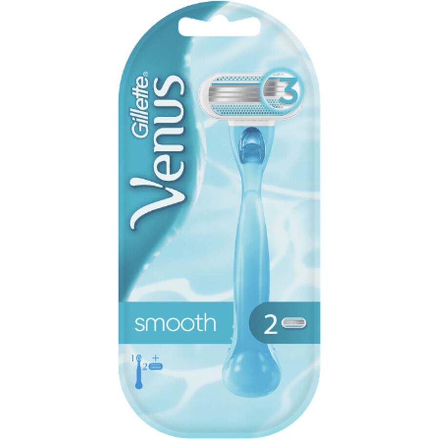 Gillette Venus Venus Smooth Scheermes + 2 scheerhoofden