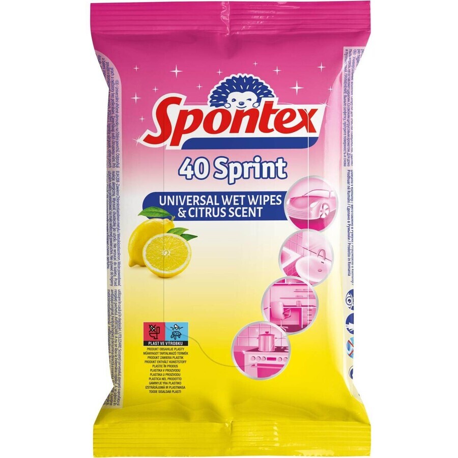 Spontex Sprint lingettes humides 40 pcs