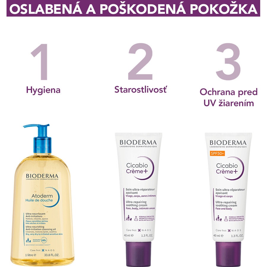 Bioderma Cicabio Cream+ SPF 50+ crème apaisante et régénérante 40 ml