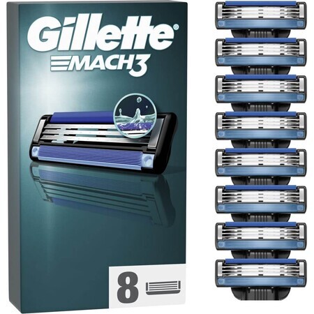 Gillette Mach3 Têtes de rasage de remplacement pour hommes 8 pcs