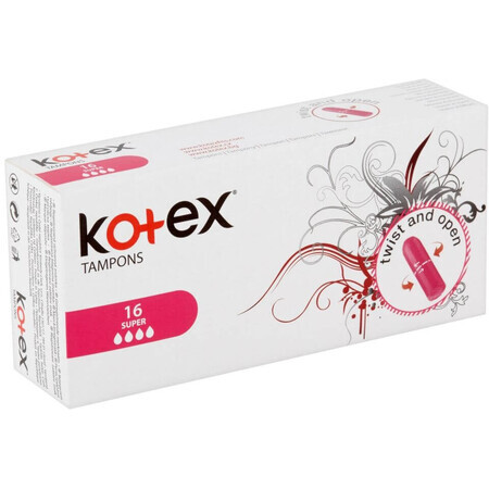 Kotex Super Serviettes hygiéniques Serviettes hygiéniques 16 pcs