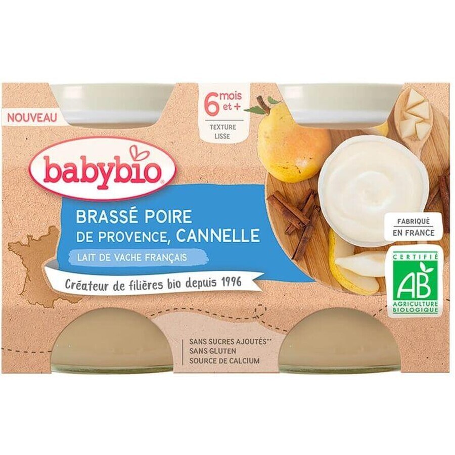 Babybio Brassé pară și scorțișoară 2 x 130 g