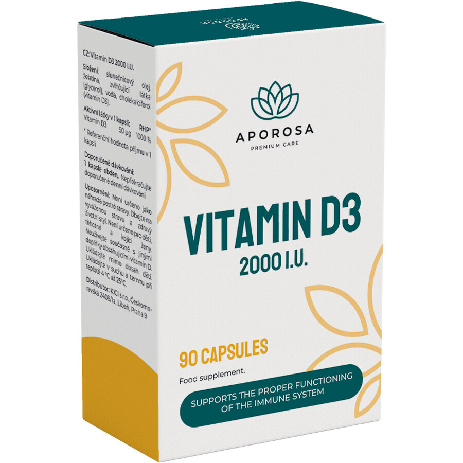 Aporosa Vitamine D3 2000 UI 90 pcs