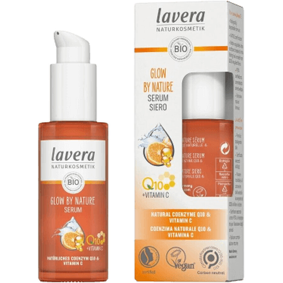 Siero viso Lavera Glow by Nature con Q10 e Vit C 30 ml