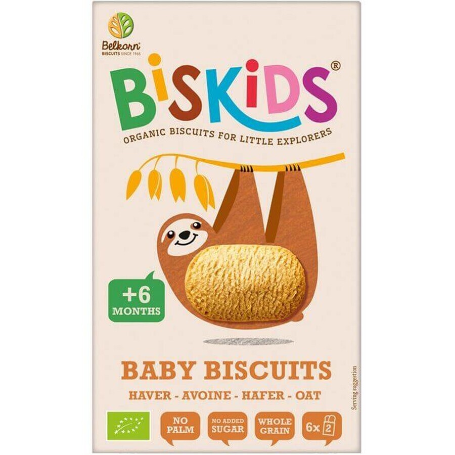 Belkorn BISkids Organic Oat Biscuits for children without added sugar 6M+ 120 g