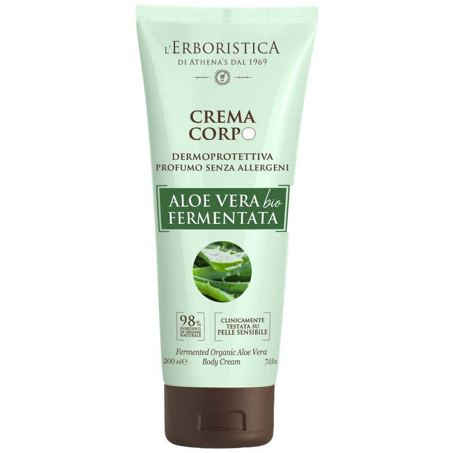 Erboristica Crema corporal protectora con jugo de aloe vera fermentado 200 ml