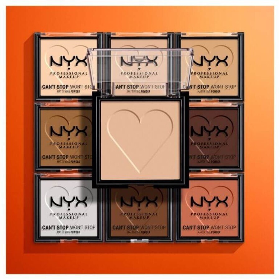 NYX Professional Makeup Can't Stop Won't Stop Matteerpoeder Compact Powder - 05 Golden 6 g