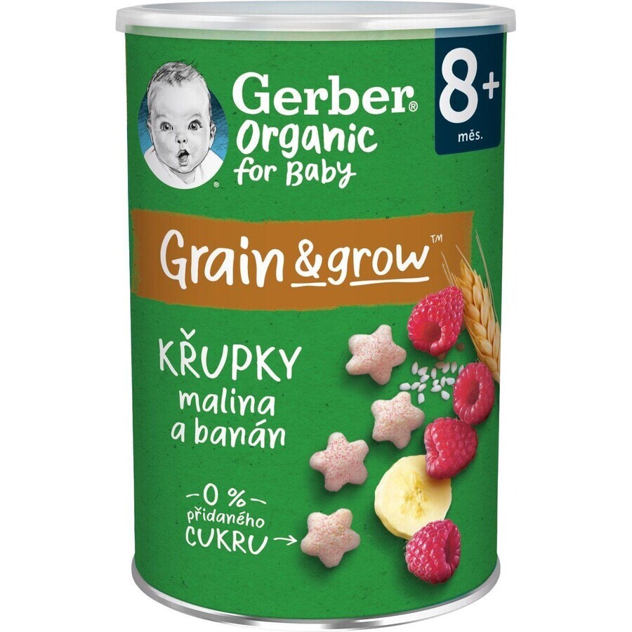 Gerber organic raspberry and banana crisps 35 g