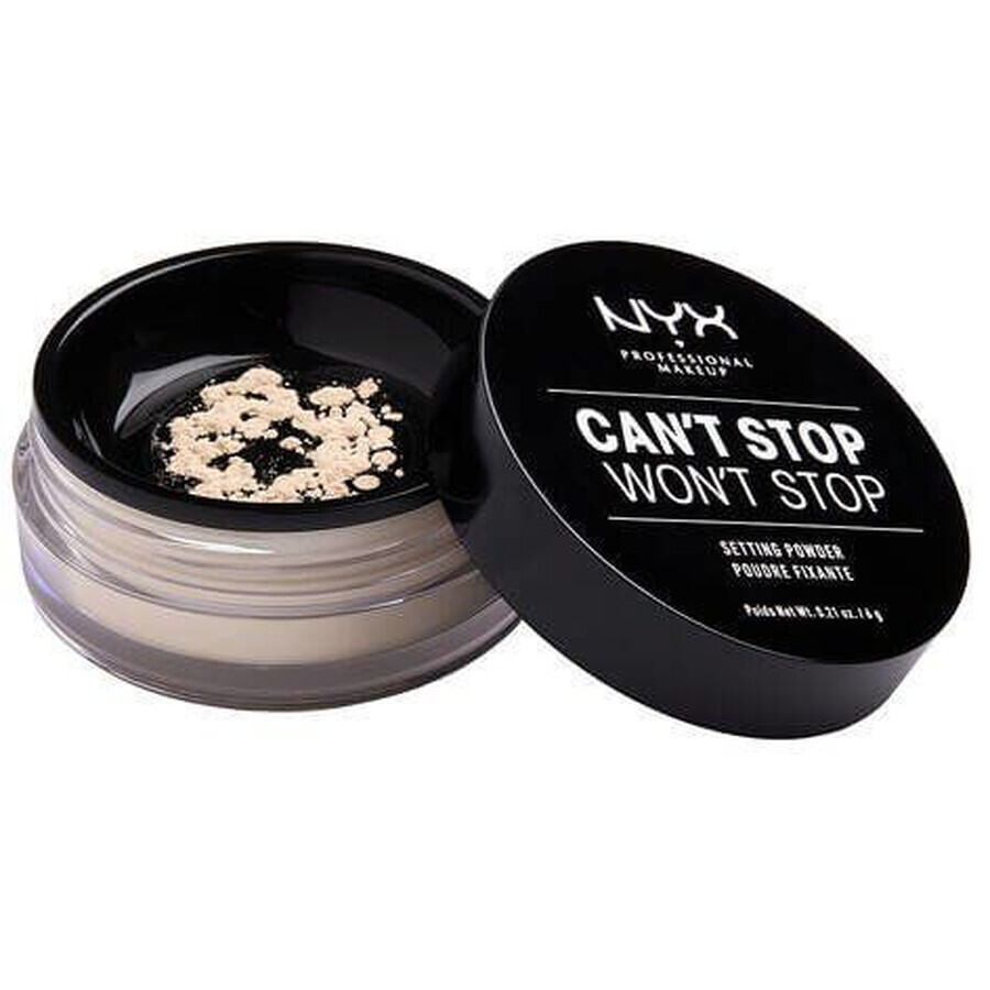 NYX Professional Makeup Maquillage professionnel Maquillage professionnel Maquillage professionnel Can't Stop Won't Stop Poudre de réglage Poudre de réglage - 01 Light 6 g