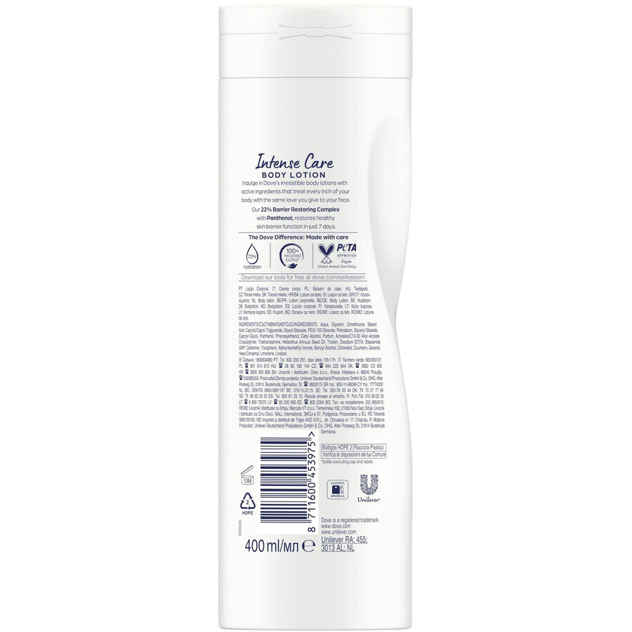 Dove Intensief verzorgende bodylotion voor de zeer droge huid 400 ml