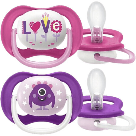 Philips Avent Ultra air play ciuccio 6-18m bambina/ragazzo 2 pz.