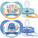 Philips Avent Ultra air play ciuccio 6-18m bambina/ragazzo 2 pz.