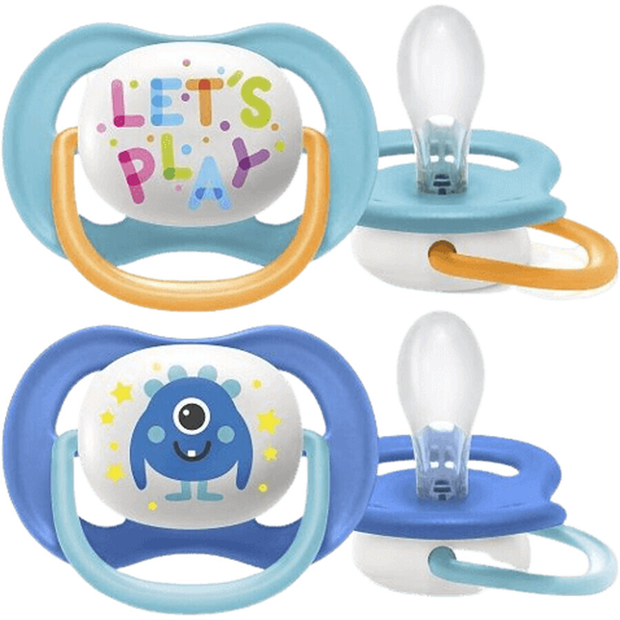 Philips Avent Ultra air play ciuccio 6-18m bambina/ragazzo 2 pz.