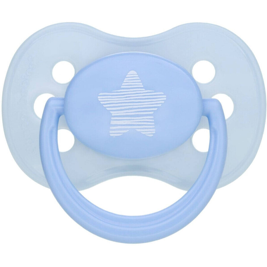 Canpol babies Silicone pacifier with round cherry tip 6-18m, pastel green