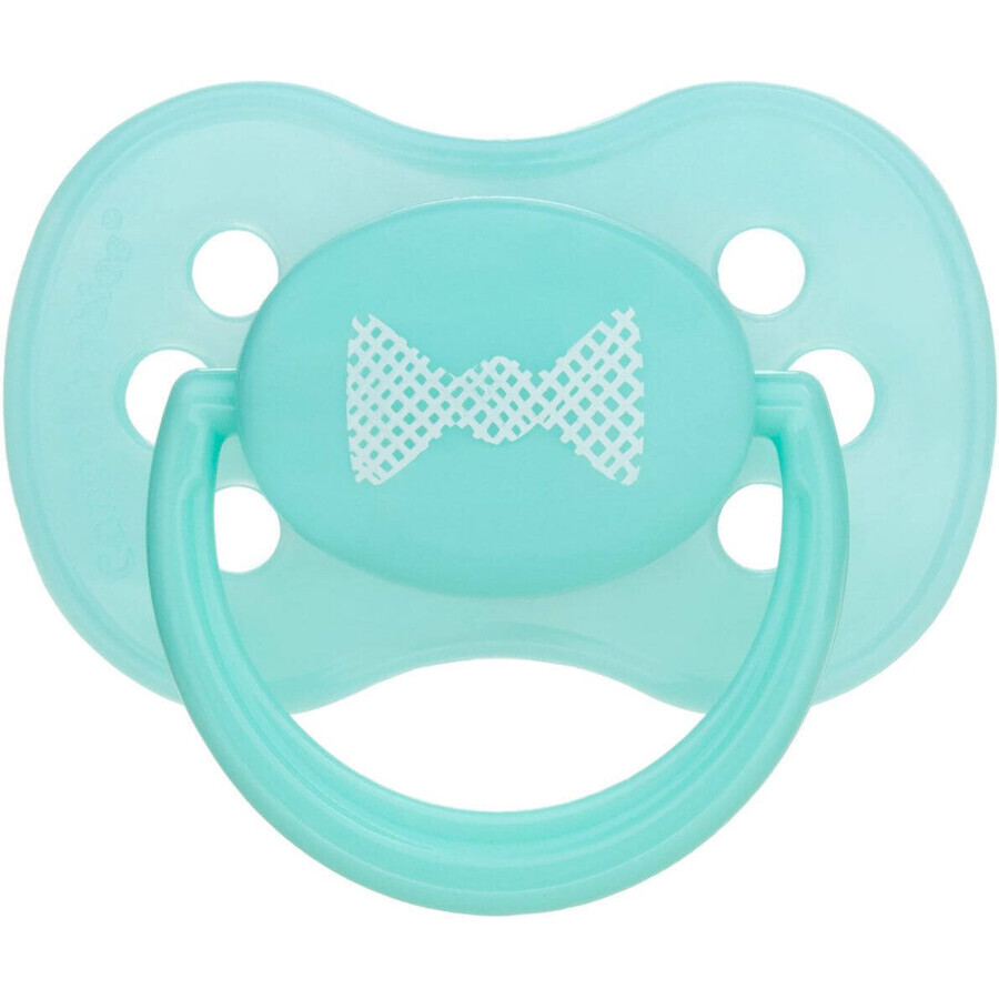 Canpol babies Silicone pacifier with round cherry tip 6-18m, pastel green