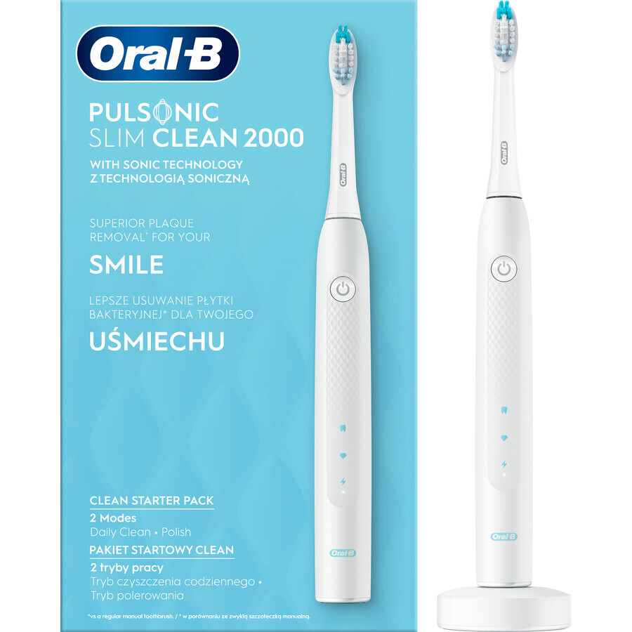 Brosse à dents sonique Oral-B Pulsonic Slim Clean 2000 White