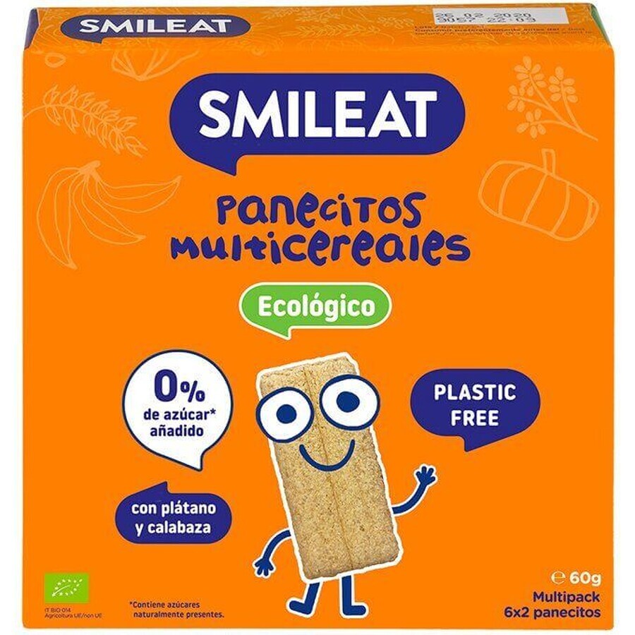 Smileat Biologische meergranen koekjes 60 g