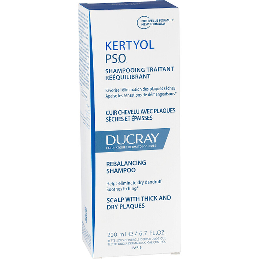 Ducray Kertyol PSO Shampoo di trattamento che ripristina l'equilibrio del cuoio capelluto nella psoriasi 200 ml