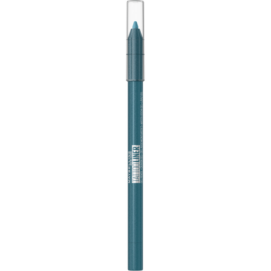 Maybelline New York Tattoo Lápiz de ojos de gel 814 Blue Disco Eye Pencil, 1,3 g