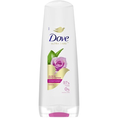 Après-shampooing Dove à la rose et à l'aloe vera 350 ml