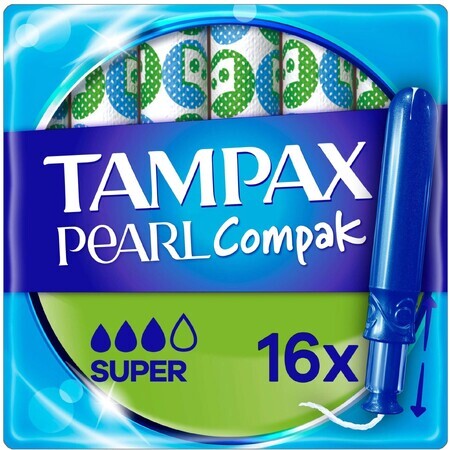 Tampax Compak Pearl Super Tampons met inbrenghuls 16 stuks