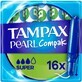 Tampax Compak Pearl Super Tampons avec applicateur 16 pcs