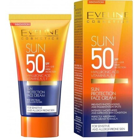 Eveline Cosmetics SunCare Protective Face Cream SPF50, 50 ml