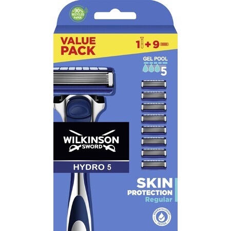 Wilkinson Sword Hydro 5 XXL rasoio di protezione + testine di ricambio 9 pezzi