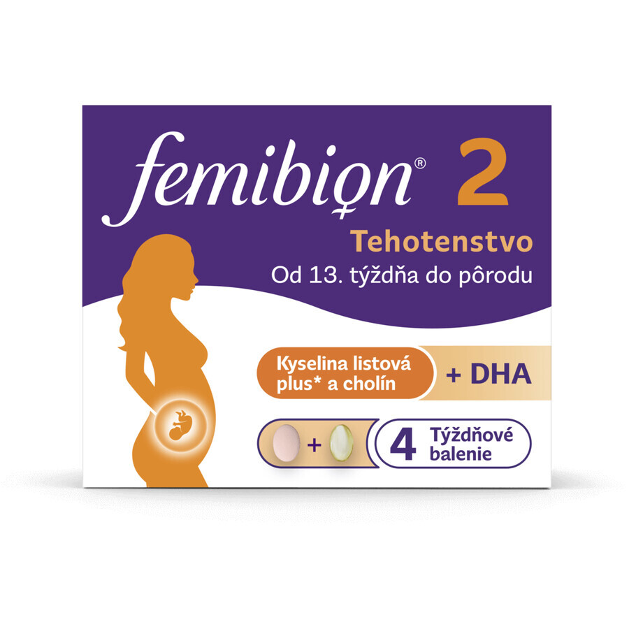 Femibion 2 Grossesse, 28 comprimés et 28 gélules