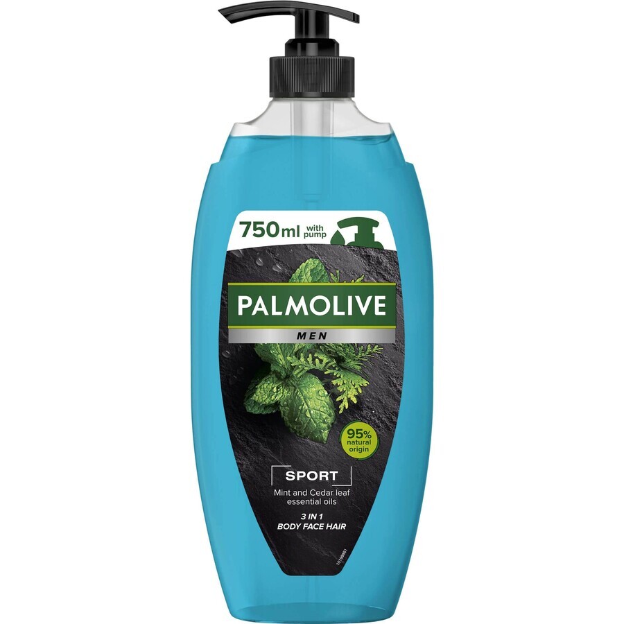 Palmolive Men Pumpa Sport Gel de Ducha 3 en 1 para Hombre 750 ml