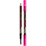 NYX Professional Makeup Powder Louder Brow Pencil Crayon à sourcils, brun foncé