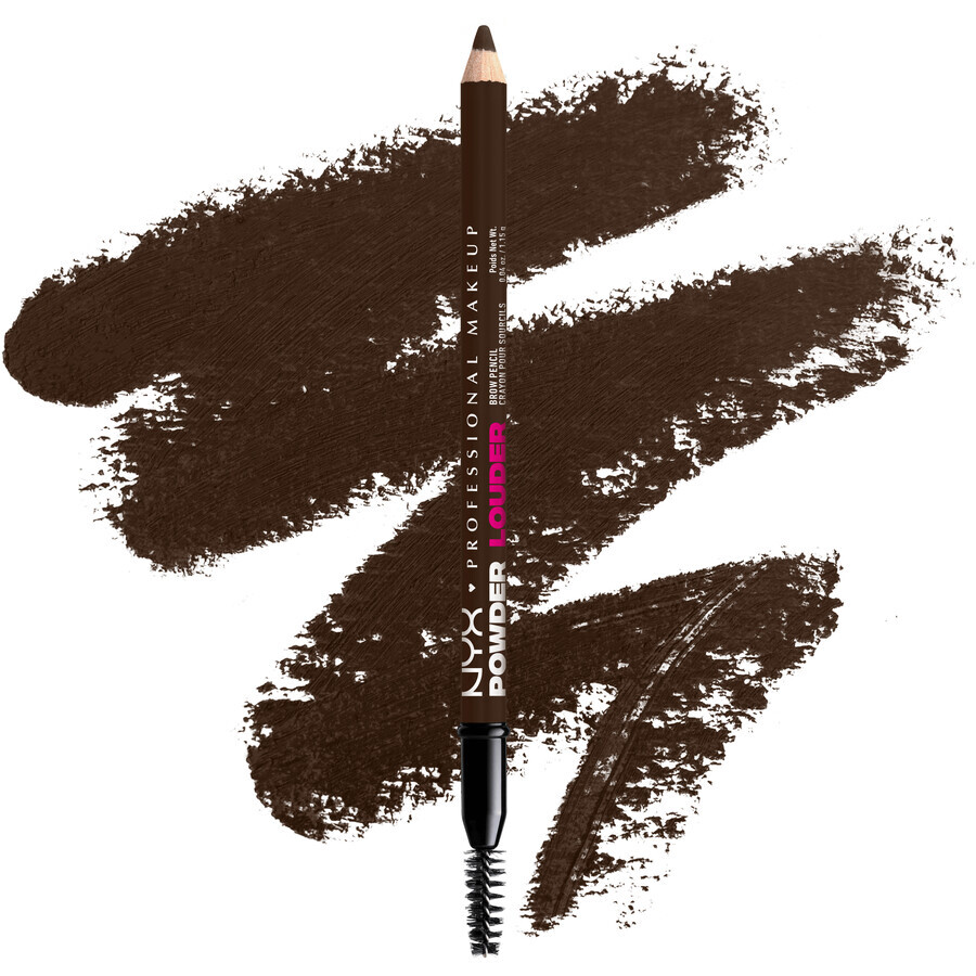 NYX Professional Makeup Powder Louder Brow Pencil Brauenstift, dunkelbraun