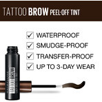 Maybelline New York Brow Tattoo Color de Cejas Semipermanente Marrón Oscuro 4,6 g