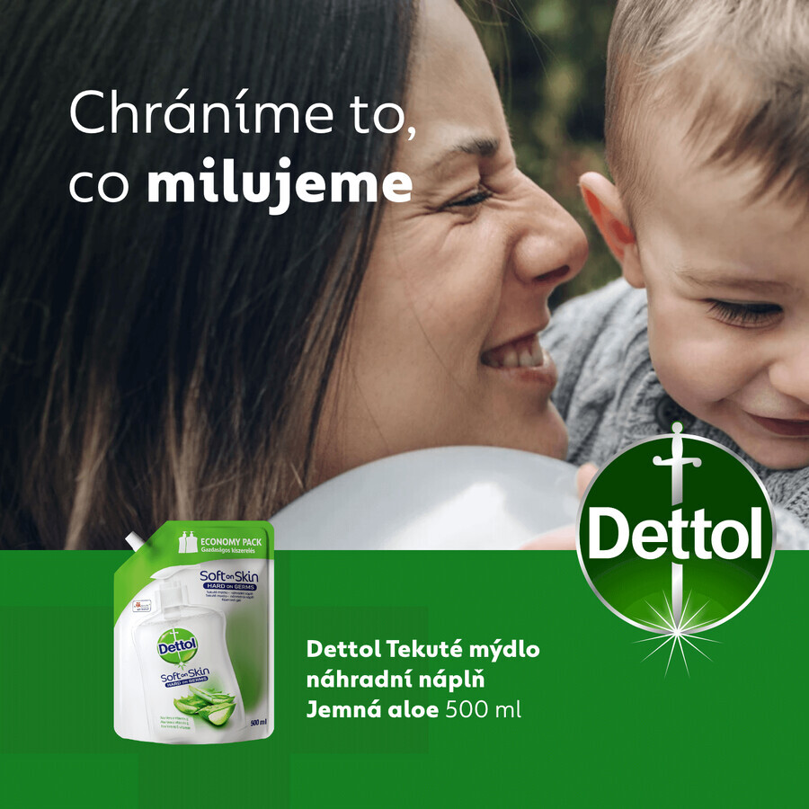 Ricarica Dettol Sapone Liquido Aloe Vera e Vitamina E 500 ml