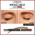 L'Oréal Paris Infaillible Brows 24H Lápiz Triangular Rellenador 05 Lápiz de Cejas Castaño Claro