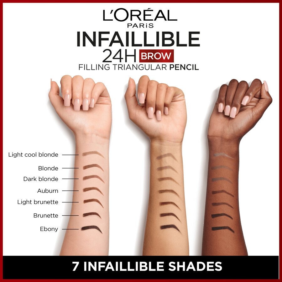 L'Oréal Paris Infaillible Brows 24H Lápiz Triangular Rellenador 05 Lápiz de Cejas Castaño Claro