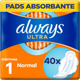 Serviettes hygiéniques Always Ultra Normal avec ailettes 40 pièces