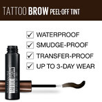 Maybelline New York Brow Tattoo Marrón Medio color de cejas semipermanente 02, 4,6 g