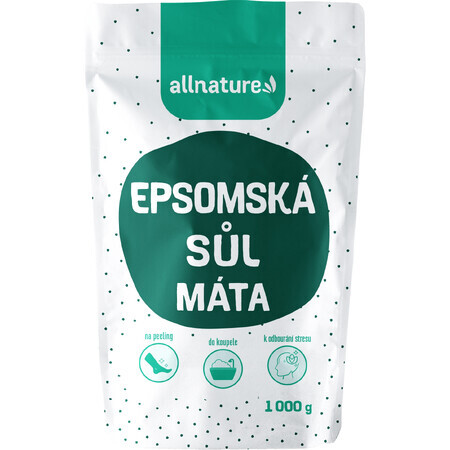 Allnature Salt Sel d'Epsom Menthe poivrée, 1 x 1000 g