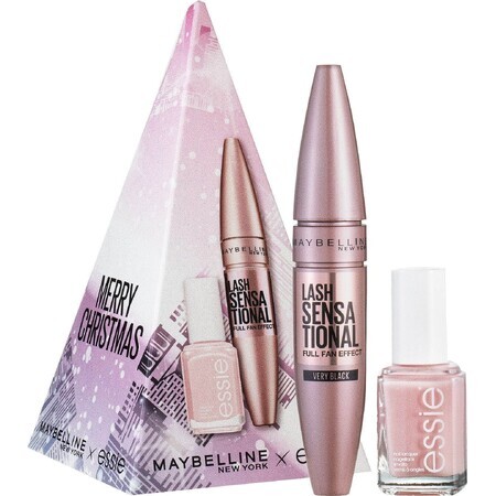 Maybelline New York ¡Feliz Navidad! El paquete de Navidad 2023 - máscara de pestañas + esmalte de uñas