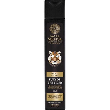 Natura Siberica Men Shampooing énergisant corps et cheveux 2en1 Fureur du tigre 250 ml