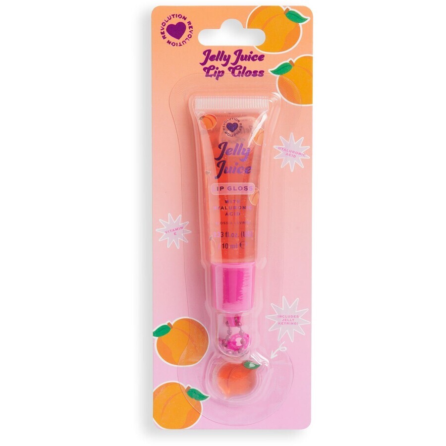 I Heart Revolution Jelly Juice Lip Tubes - Brillo de labios melocotón 10 ml