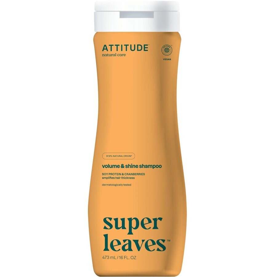 Attitude Super leaves Detox, glans en volume shampoo voor fijn haar 473 ml