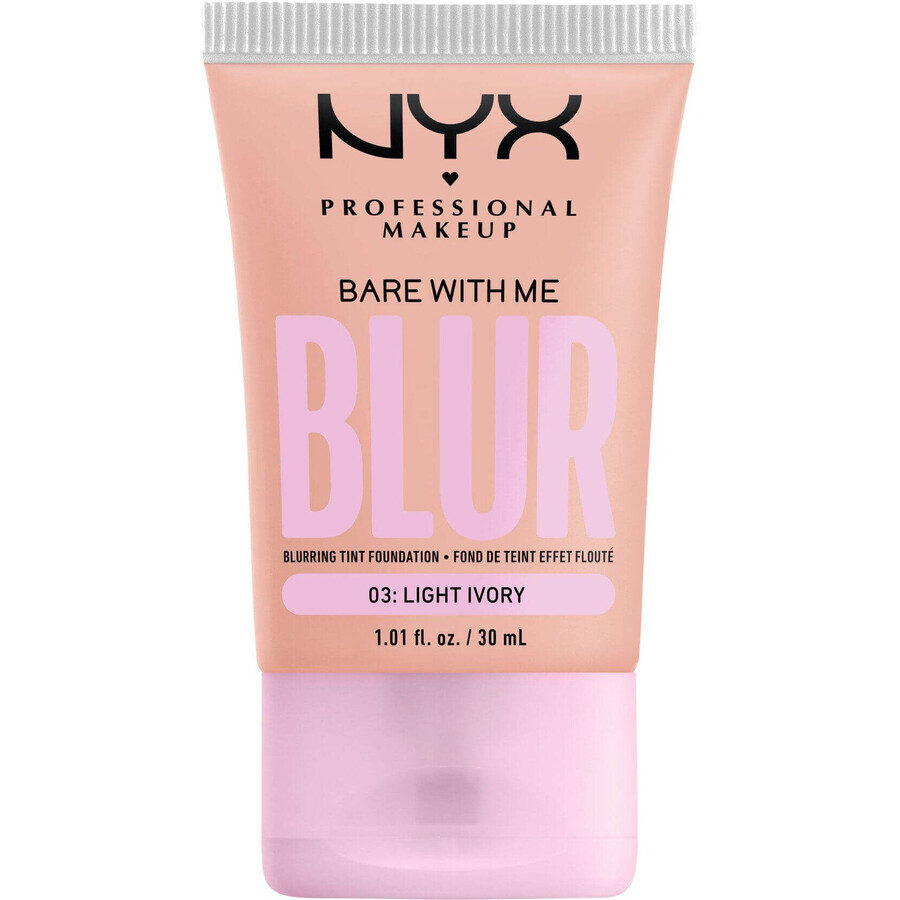 NYX Professionele Make-up Bare With Me Blur Make-Up - 3 Licht Ivoor 30ml