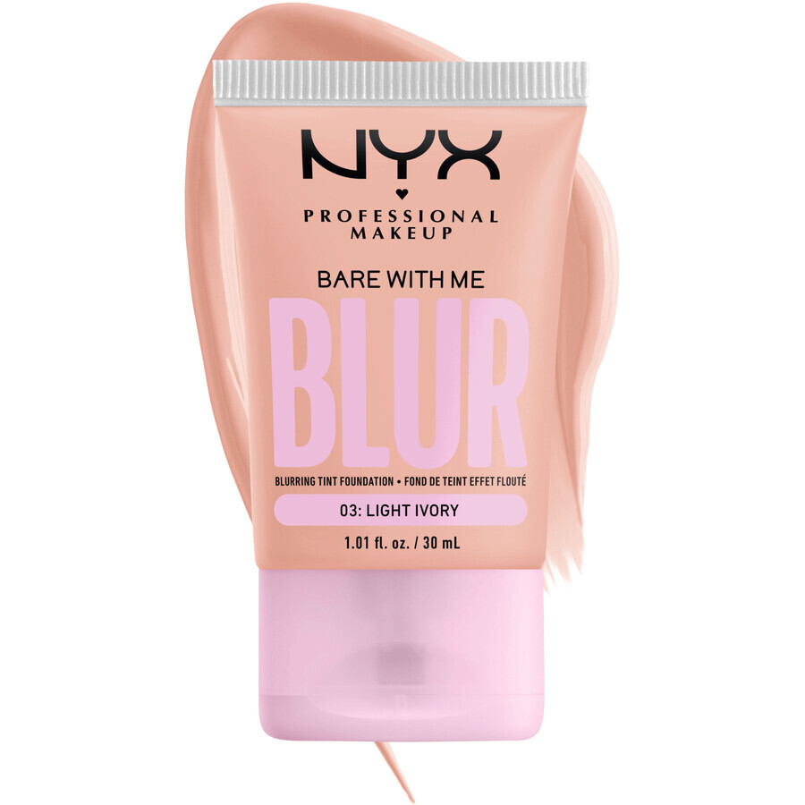 NYX Professionele Make-up Bare With Me Blur Make-Up - 3 Licht Ivoor 30ml