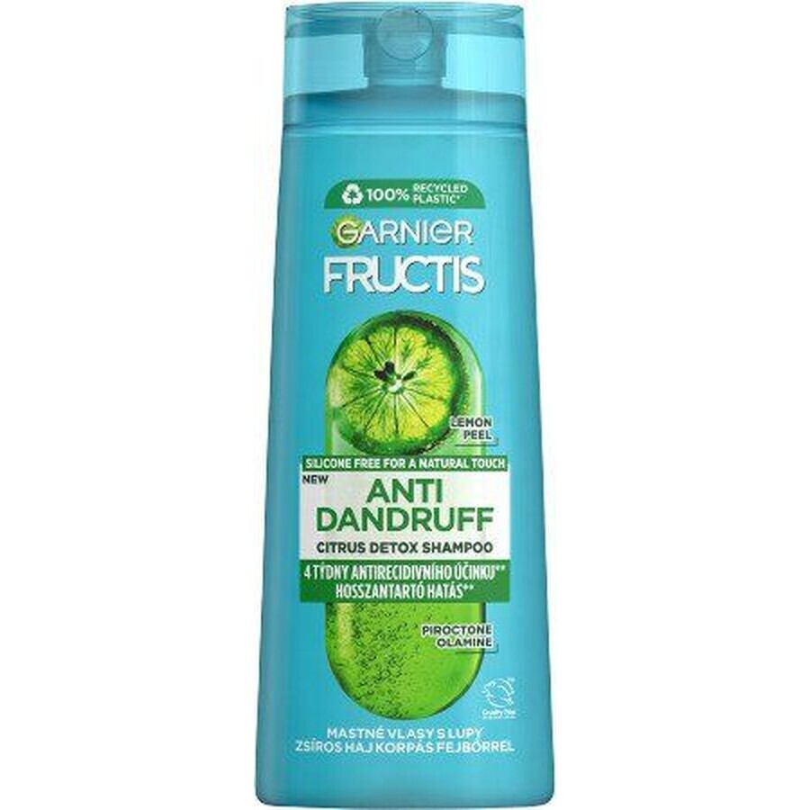 Garnier Fructis Antiroos Citrus Shampoo voor vet haar met roos, 250 ml