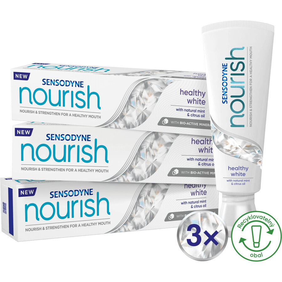 Sensodyne Nourish Gently Soothing Whitening Toothpaste 3 x 75 ml