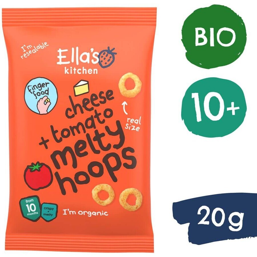 Ella's Kitchen Organic Crunchy cheese and tomato rings 20 g