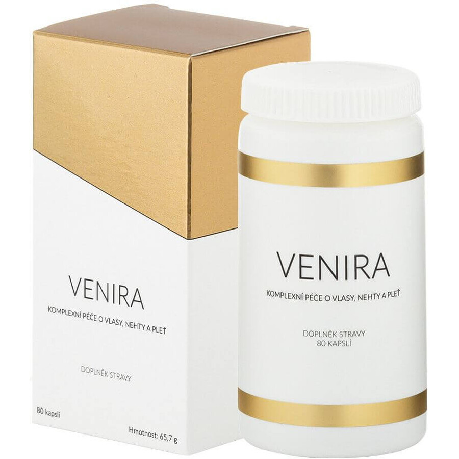 Venira haar-, nagel- en huidverzorgingscomplex, kuur van 40 dagen, 80 capsules