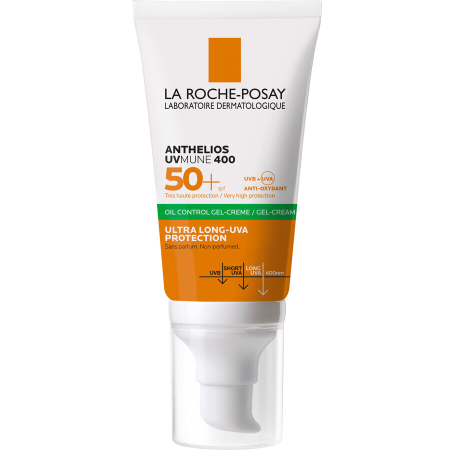 La Roche-Posay Anthelios UVMUNE 400 gel-crema oil control senza profumo SPF 50+ per pelli grasse e sensibili 50 ml